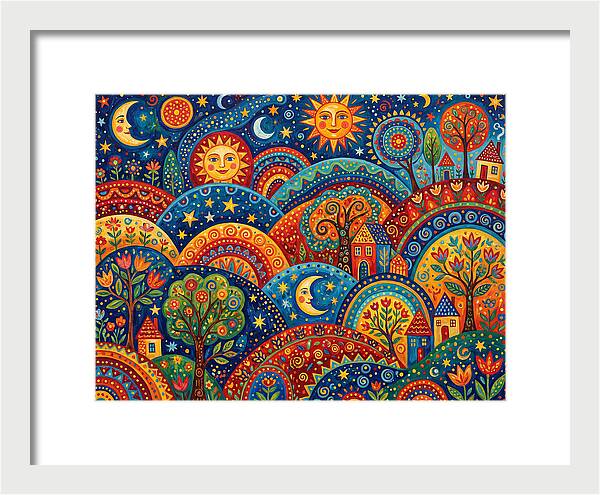 Folk Landscape Under Stars