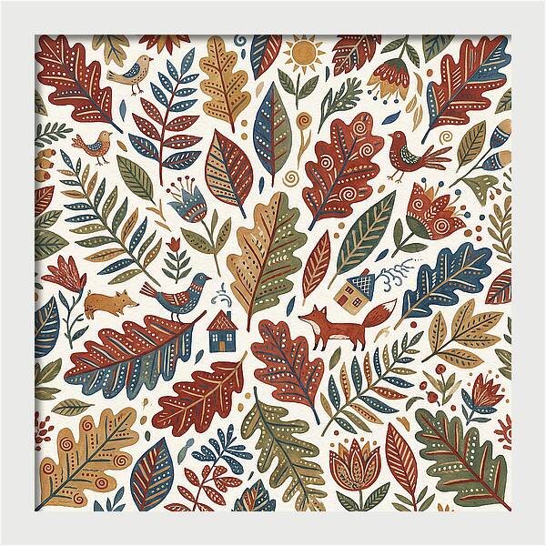 Folk Leaf Pattern Delight