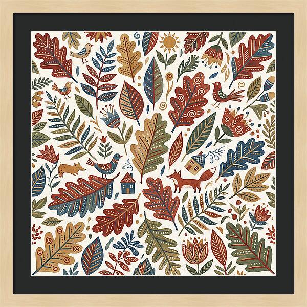 Folk Leaf Pattern Delight
