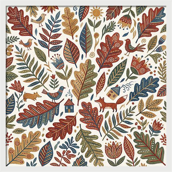 Folk Leaf Pattern Delight