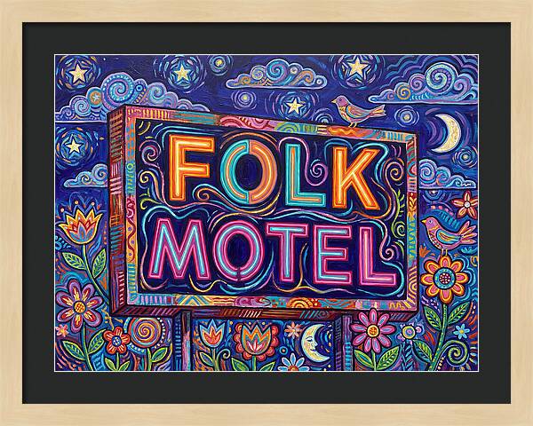 Folk Motel Neon Sign