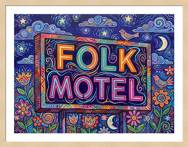 Folk Motel Neon Sign