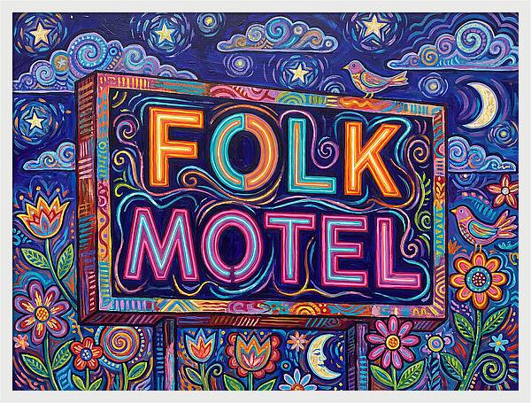 Folk Motel Neon Sign