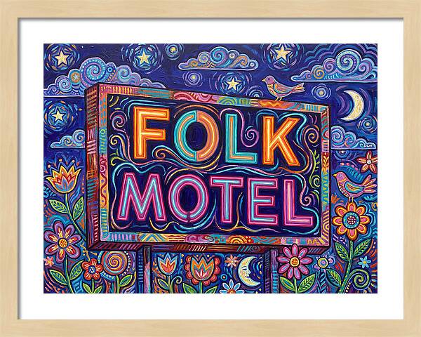 Folk Motel Neon Sign