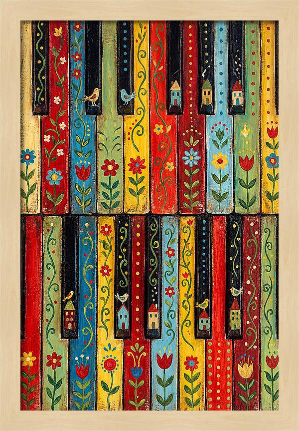 Folk Piano Keys Delight