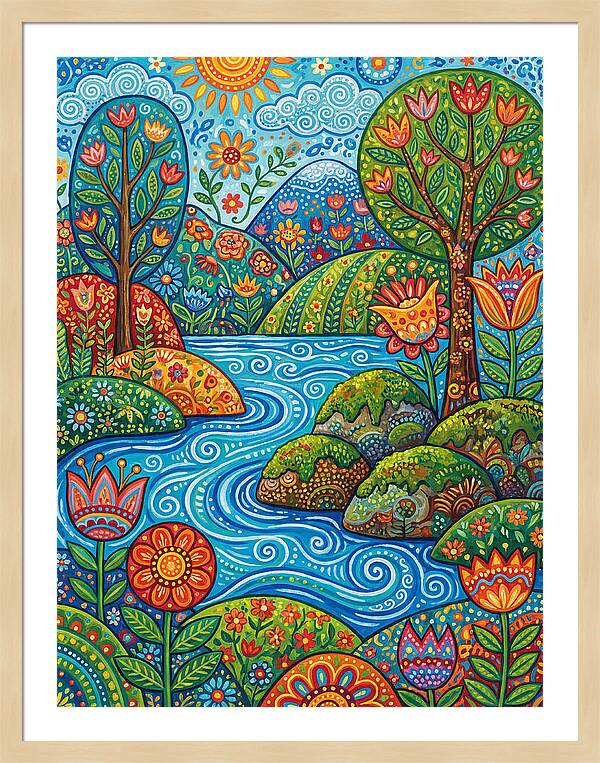 Folk Stream Landscape
