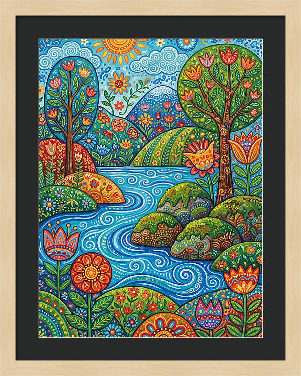 Folk Stream Landscape
