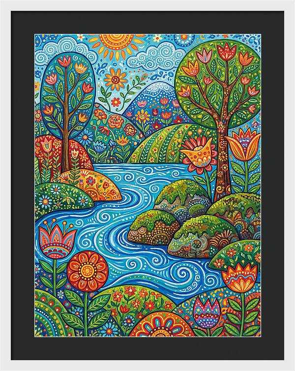 Folk Stream Landscape