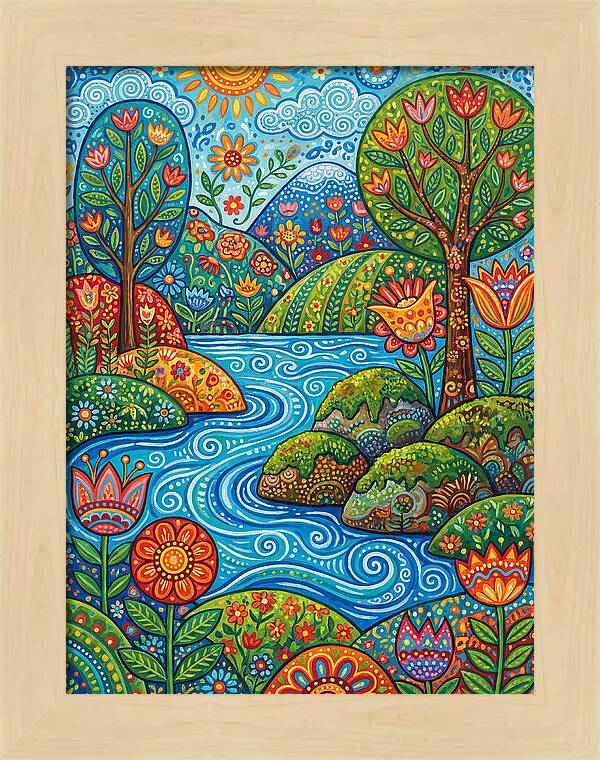 Folk Stream Landscape