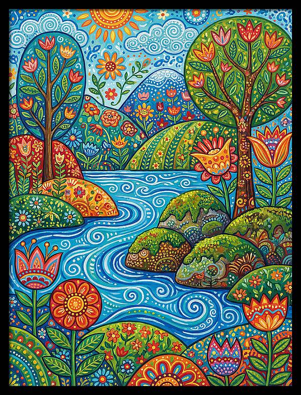 Folk Stream Landscape