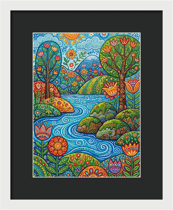 Folk Stream Landscape
