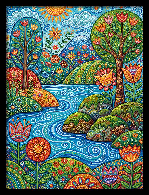 Folk Stream Landscape