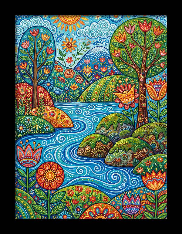 Folk Stream Landscape