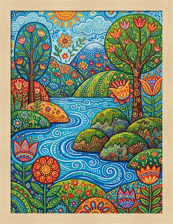 Folk Stream Landscape