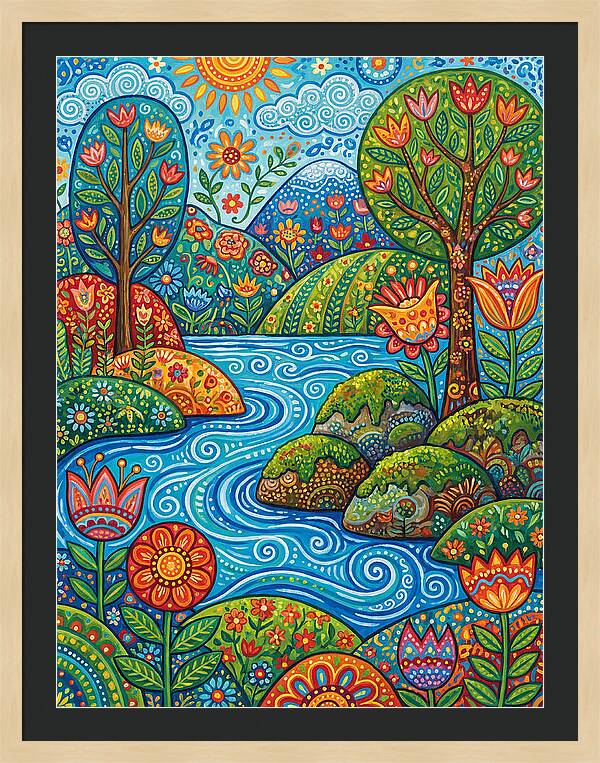 Folk Stream Landscape