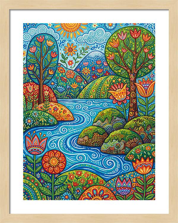 Folk Stream Landscape