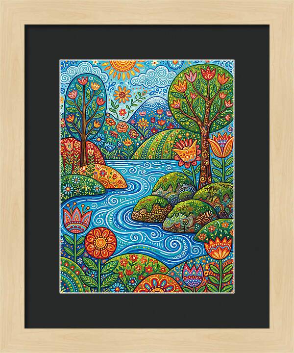 Folk Stream Landscape