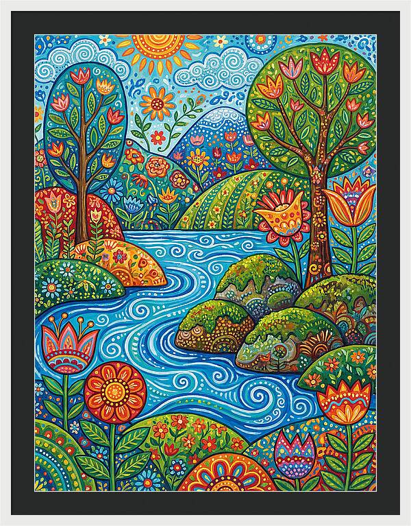 Folk Stream Landscape