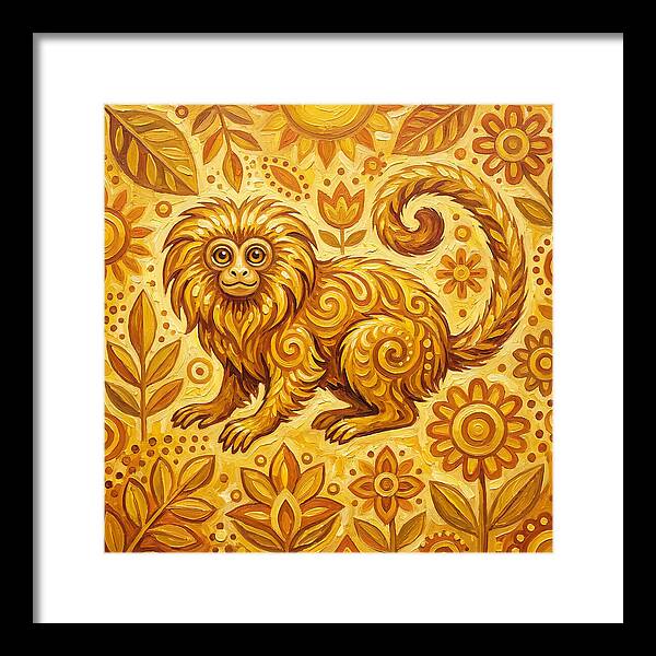Folk Tamarin In Golden Hues