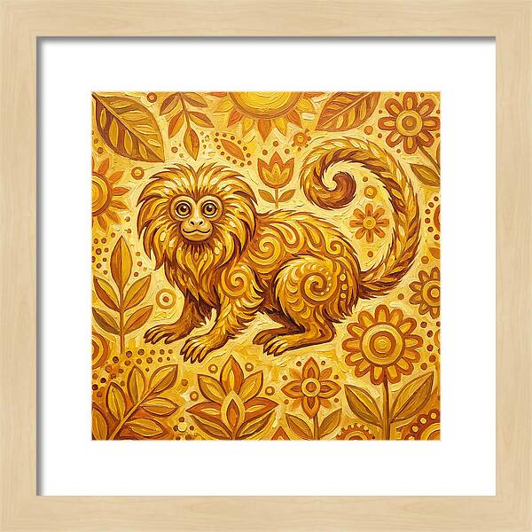Folk Tamarin In Golden Hues