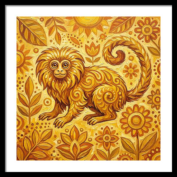 Folk Tamarin In Golden Hues