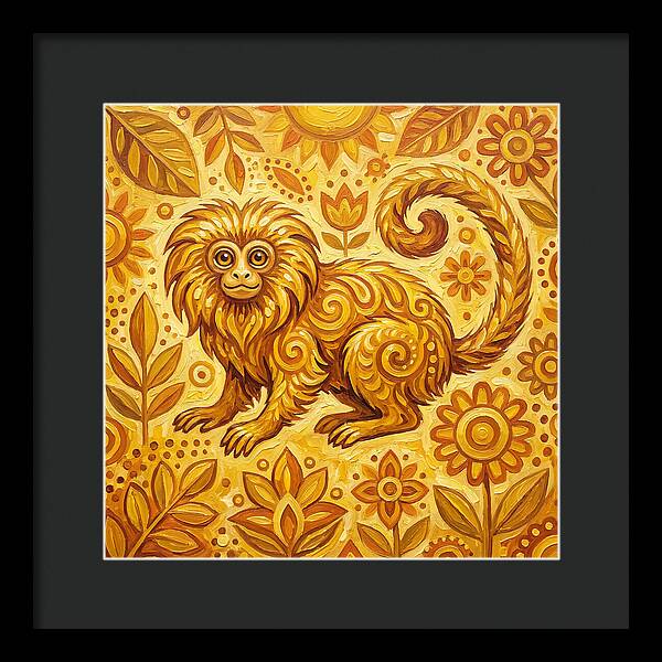 Folk Tamarin In Golden Hues