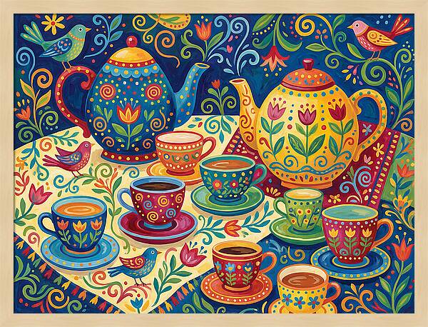 Folk Tea Set Delight
