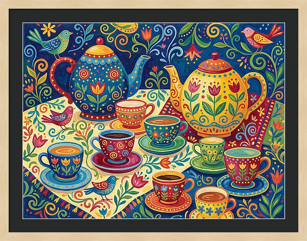 Folk Tea Set Delight