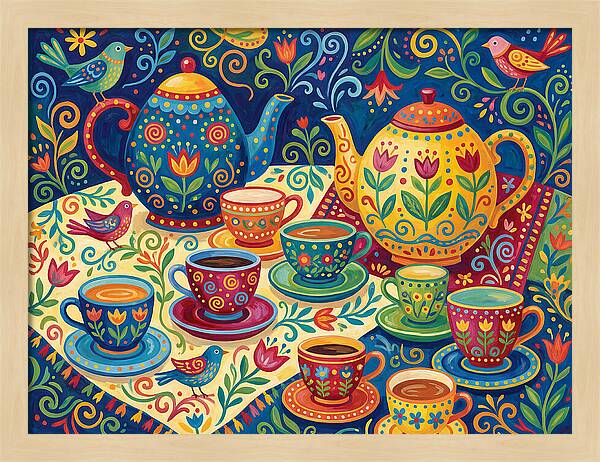 Folk Tea Set Delight