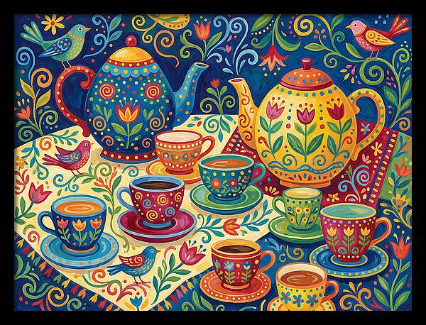 Folk Tea Set Delight