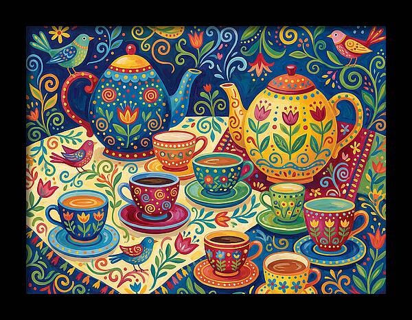 Folk Tea Set Delight