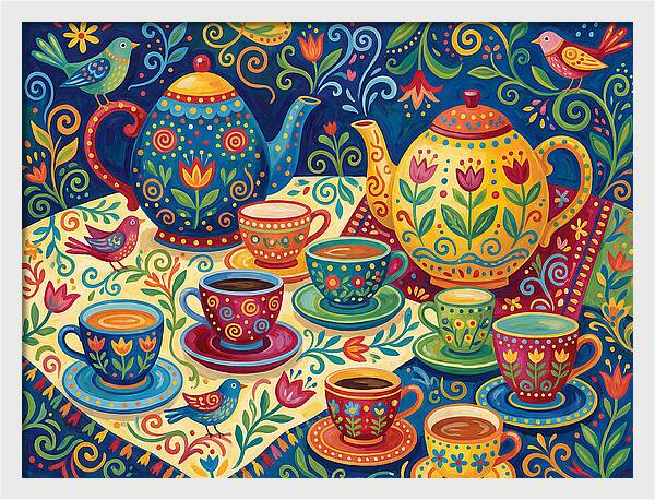 Folk Tea Set Delight