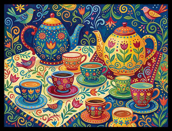 Folk Tea Set Delight