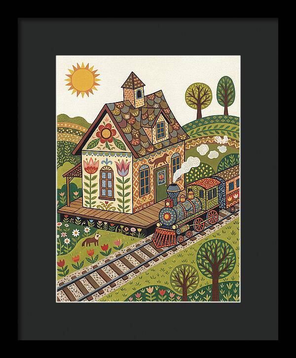 Folk Train Station Scene