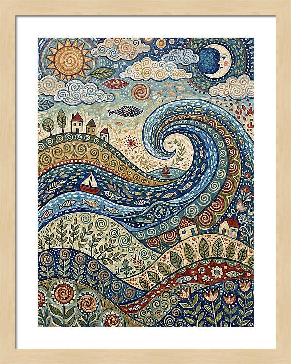 Folk Wave Landscape