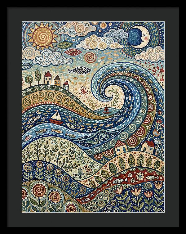 Folk Wave Landscape