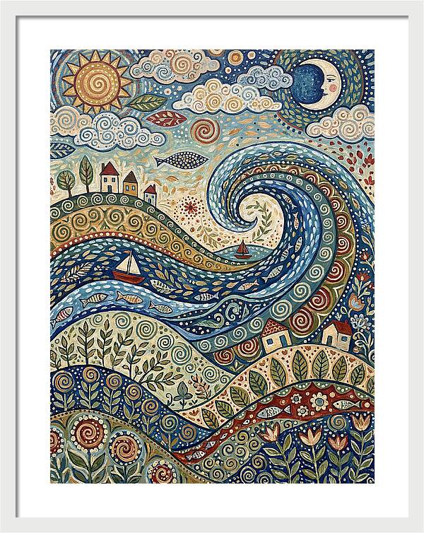 Folk Wave Landscape