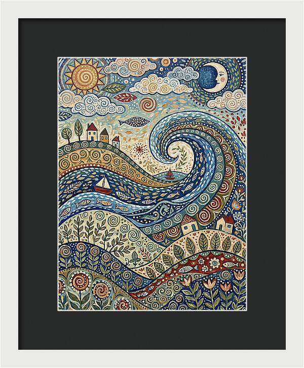 Folk Wave Landscape