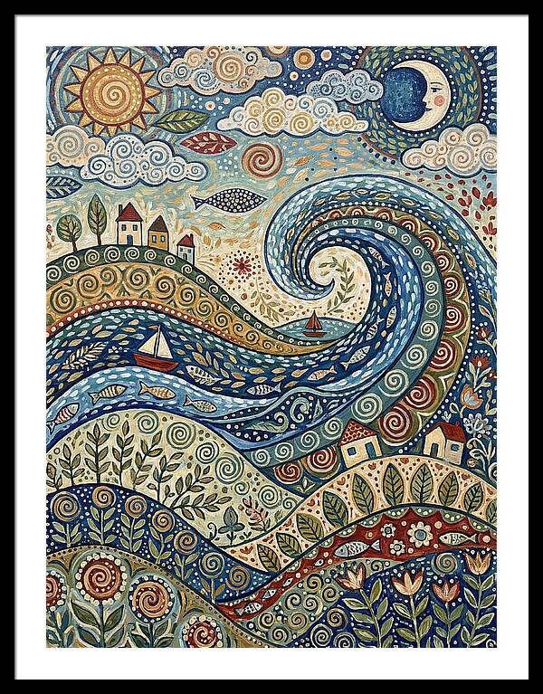 Folk Wave Landscape