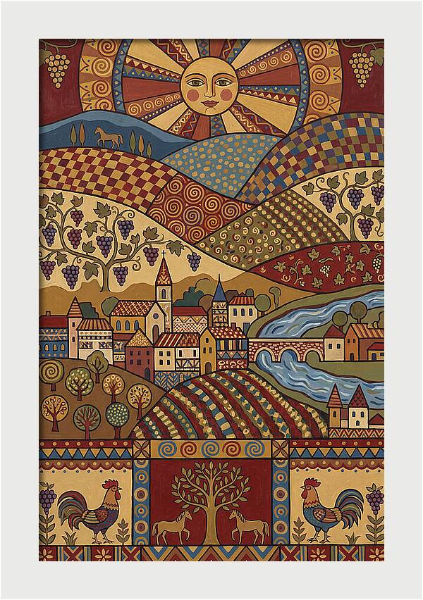 Folk Wine Landscape Harmony