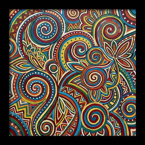 Folkinspired Abstract Swirls