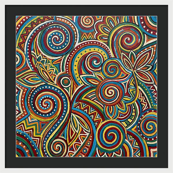 Folkinspired Abstract Swirls