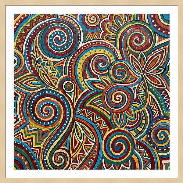 Folkinspired Abstract Swirls