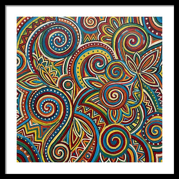 Folkinspired Abstract Swirls