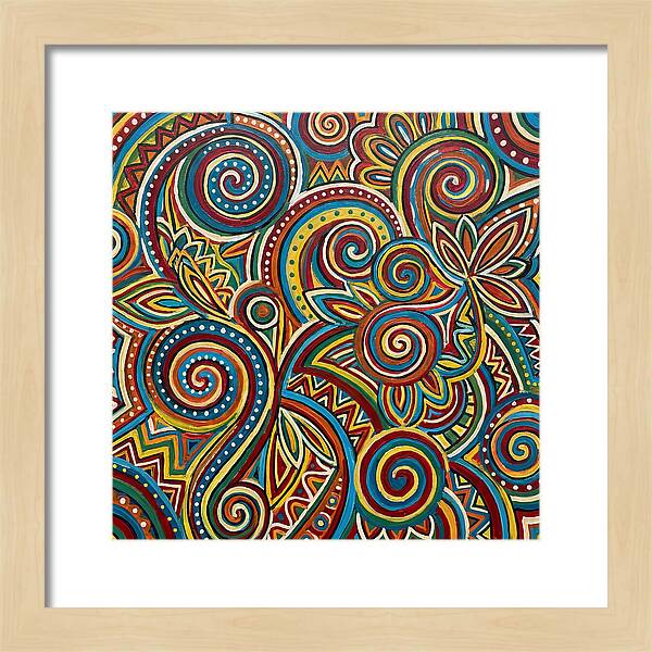 Folkinspired Abstract Swirls