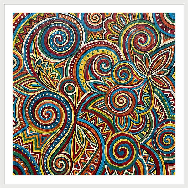 Folkinspired Abstract Swirls