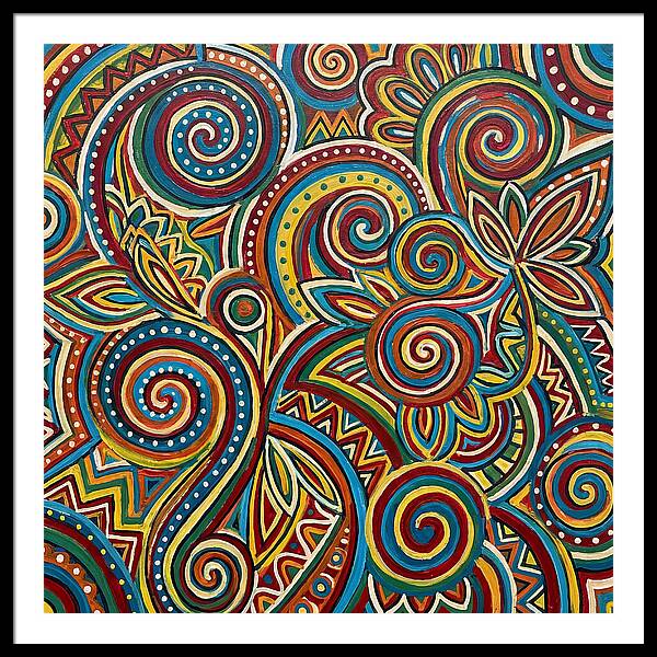 Folkinspired Abstract Swirls