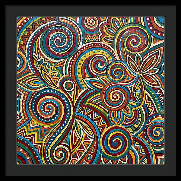 Folkinspired Abstract Swirls