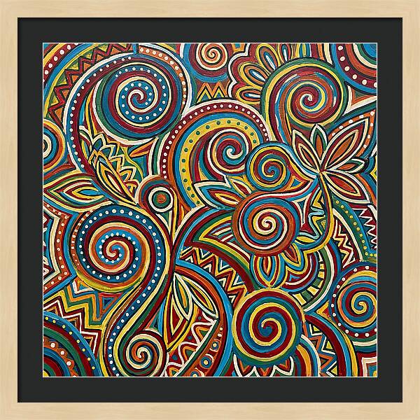 Folkinspired Abstract Swirls
