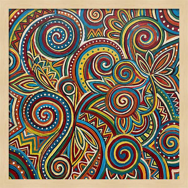 Folkinspired Abstract Swirls